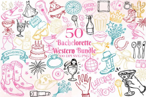 Bachelorette Western Hand Drawn SVG PNG