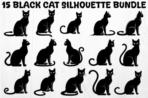 Black Cat Silhouette Bundle