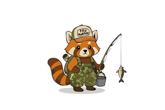 Cat Fish Hunter Easter Design Free