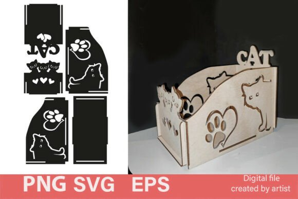 Cat Food Bag Organizer Embroidery Design