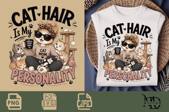 Cat Hair Is My Personality 🐱✨PNG SVG