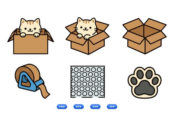 Cute Cat in Box Clipart: A Real Embroidery Designer’s Take