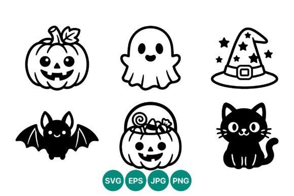 Cute Halloween Icon Set