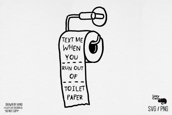 Funny Bathroom Toilet Paper SVG PNG