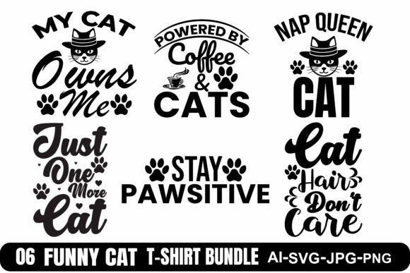 Funny Cat Quotes T-Shirt Bundle