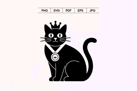 Royal Cat Medal Silhouette
