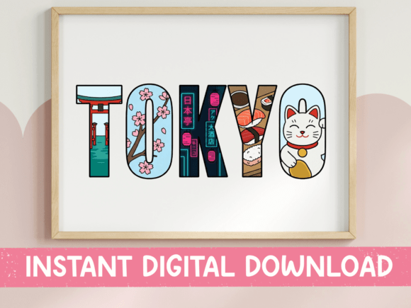 Tokyo Letters Japan Icons SVG PNG